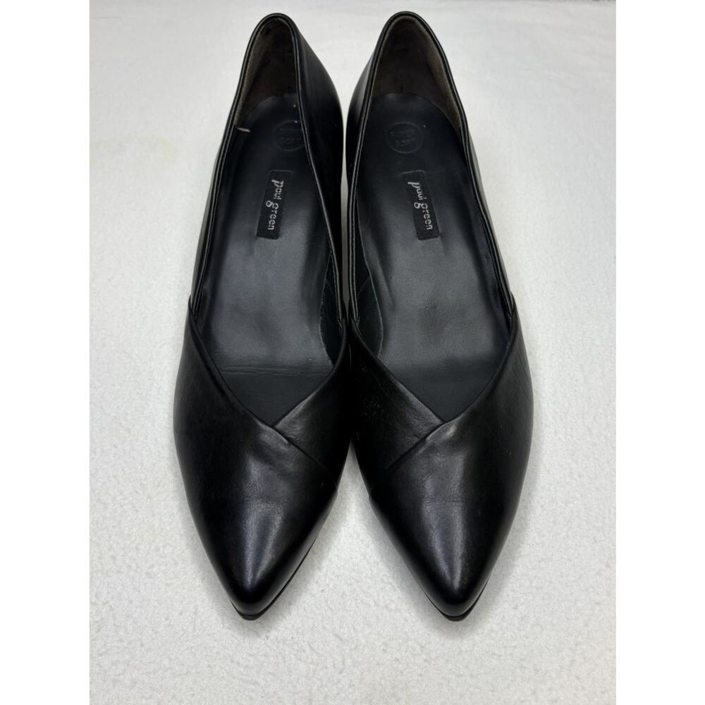 NEW Paul Green Rendi Womens Black Leather Pumps Sz 7.5 UK (10 US) MSRP $379